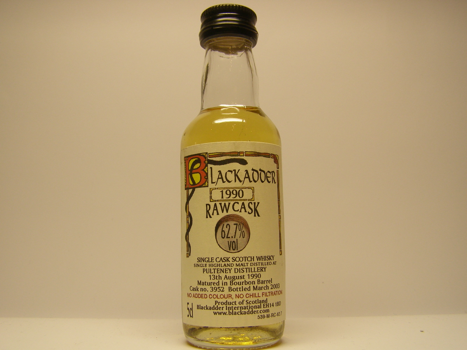 SCSW SHM 1990-2003 "Blackadder" 5cl 62,7%vol